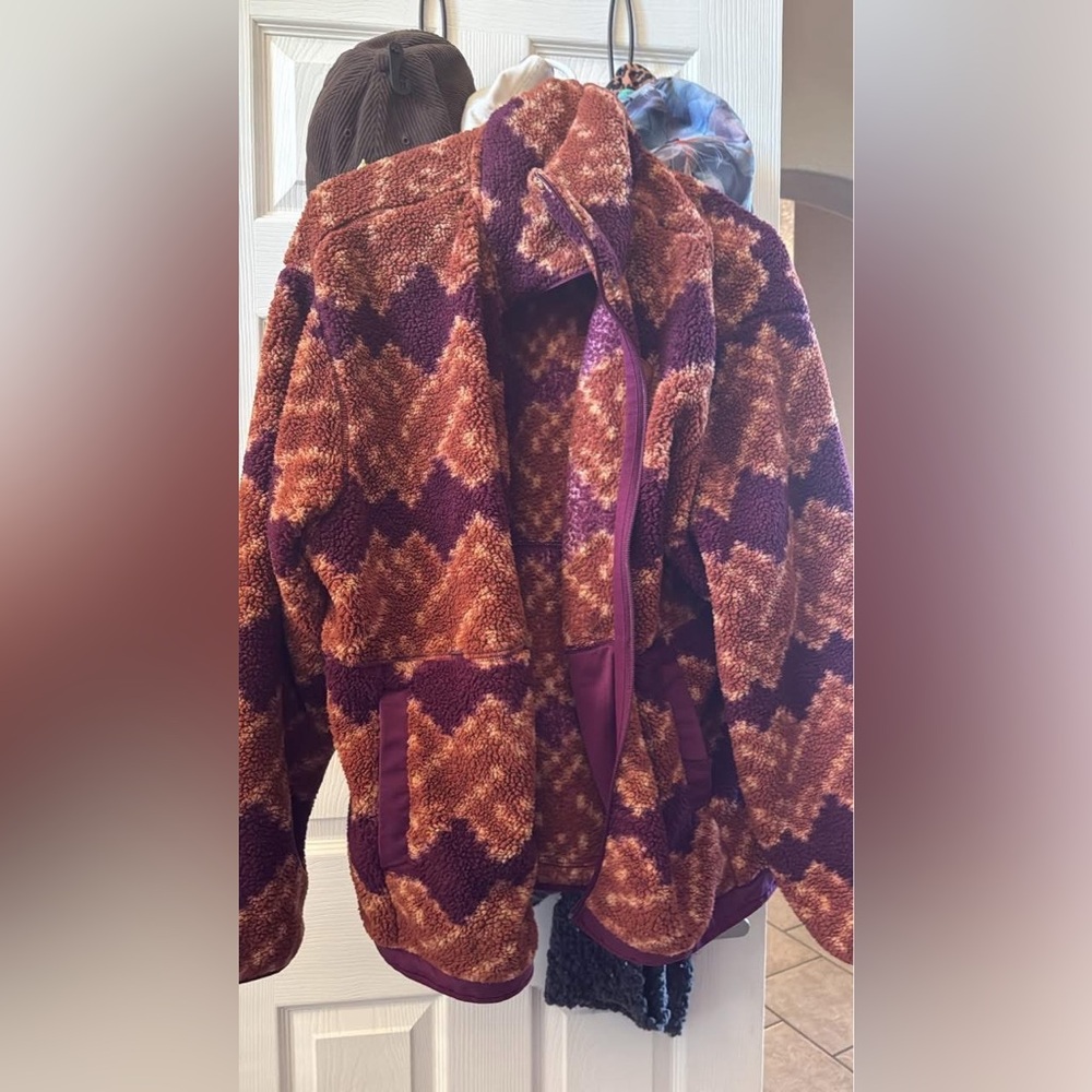 The North Face Purple and Orange Fleece Jacket
